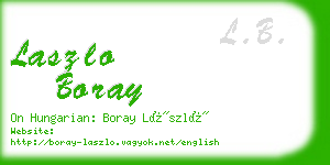 laszlo boray business card